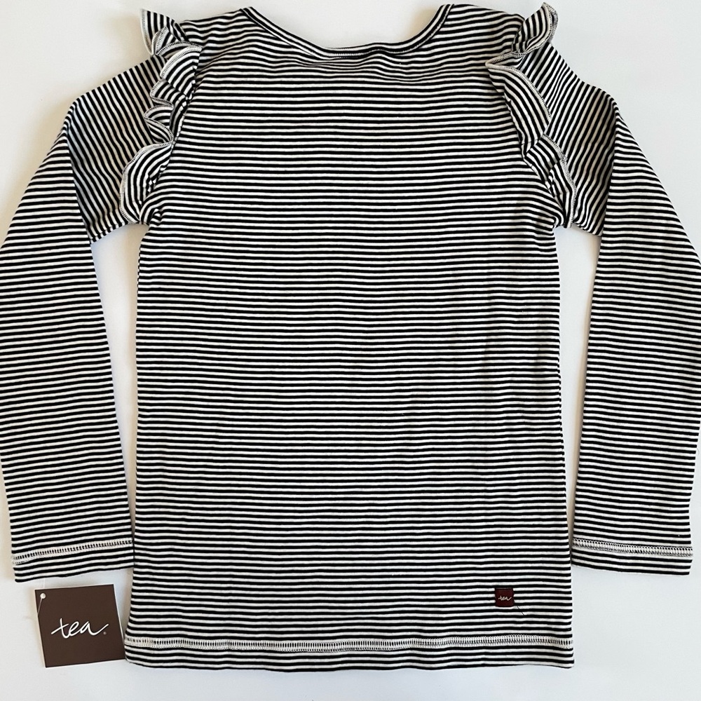 Tea Collection Ruffle Long Sleeve Tee Size - Picture 2 of 5